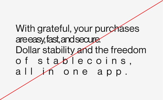 Body copy should not be expressive