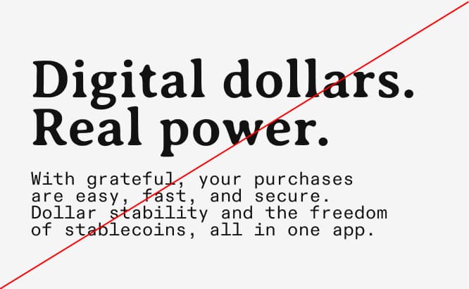 Do not use other typefaces